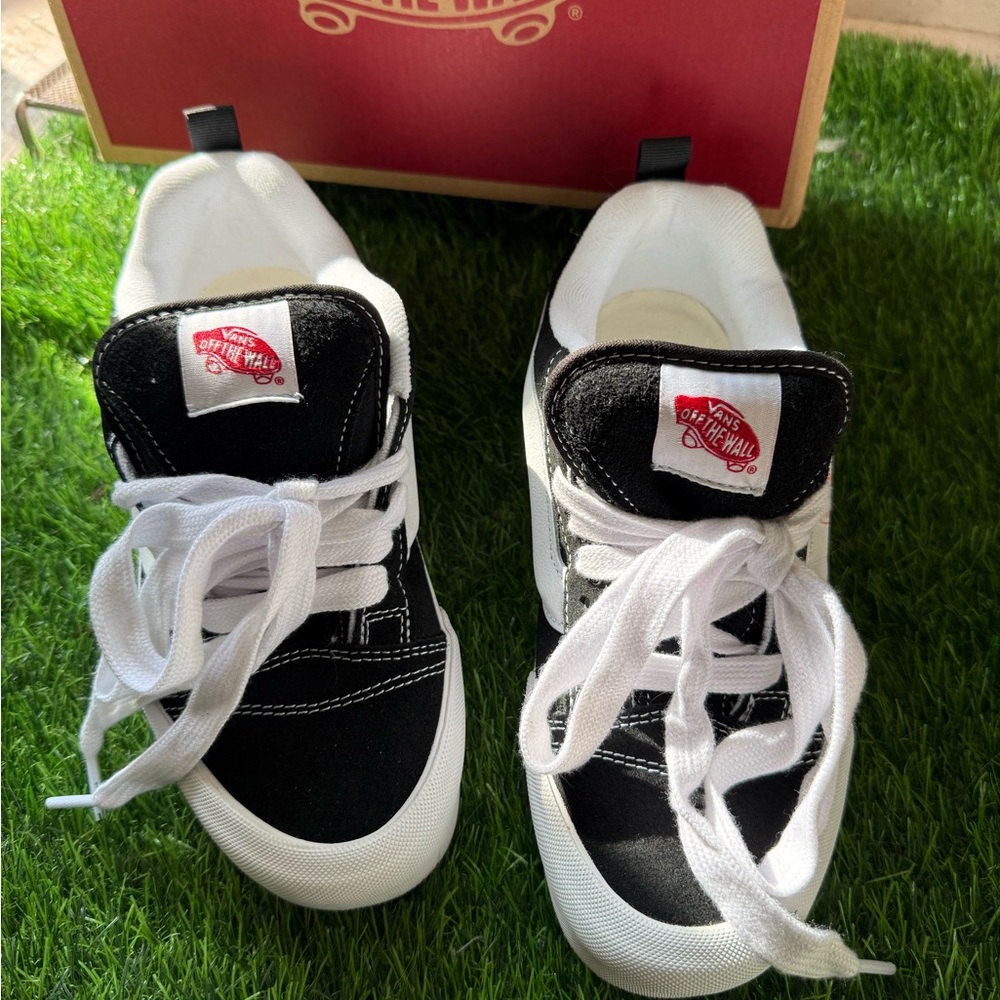 Vans Kids Classic Black and White Sneakers